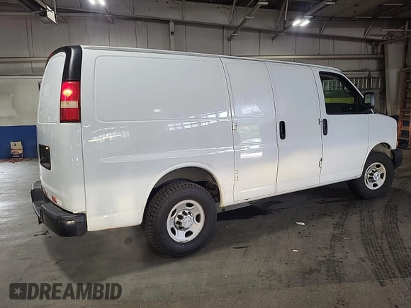 2015 Chevrolet Express Cargo with VIN 1GCWGFCF9F1167047, listed as a IAAI auction lot 42666478 with 169,647 mi miles and . Bid and sale history available at DreamBid. Image 2.