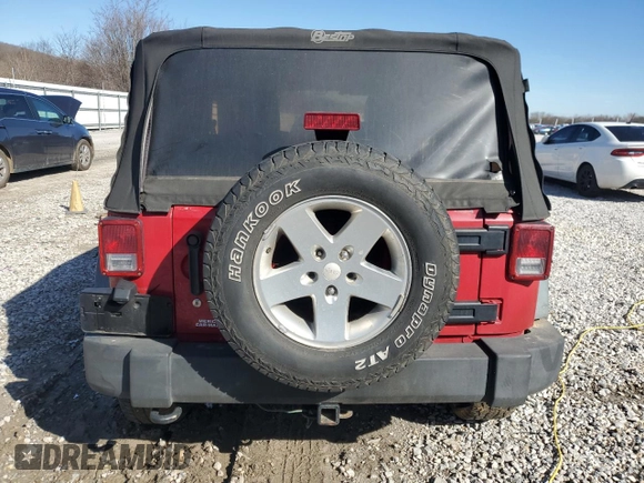 2012 Jeep Wrangler Sport with VIN 1C4AJWAGXCL194071, listed as a Copart auction lot 48008795 with 109,658 mi miles and Salvage title. Bid and sale history available at DreamBid. Image 6.