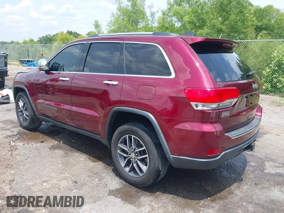 2017 Jeep Grand Cherokee Limited z VIN 1C4RJEBGXHC752018, wystawiony jako IAAI lot #42253593 z przebiegiem 127 721 mil mil oraz . Historia ofert i sprzedaży dostępna na DreamBid. Obrazek 3.