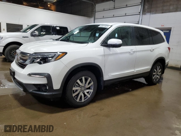 2022 Honda Pilot EX-L with VIN 5FNYF6H50NB099934, listed as a Copart auction lot 53651825 with 14,701 mi miles and Salvage Title. Bid and sale history available at carsss.com. Image 1.