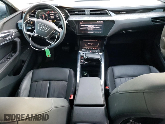 2022 Audi e-tron Premium with VIN WA1AAAGE3NB023738, listed as a Copart auction lot 72651284 with 35,531 mi miles and Salvage Title. Bid and sale history available at DreamBid. Image 8.