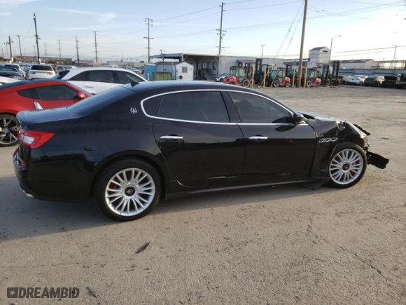 2014 Maserati Quattroporte S Q4 with VIN ZAM56RRA7E1113784, listed as a Copart auction lot 76145314 with NaN miles and Salvage Title. Bid and sale history available at carsss.com. Image 3.