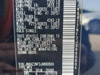 2018 Infiniti QX80 with VIN JN8AZ2NF3J9660604, listed as a Copart auction lot 52413665 with 0 mi miles and Salvage Title. Bid and sale history available at carsss.com. Image 13.