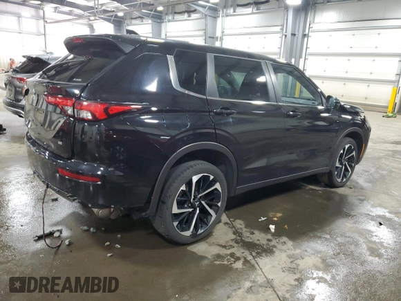 2022 Mitsubishi Outlander SE with VIN JA4J4UA8XNZ086077, listed as a Copart auction lot 55112805 with 39,859 mi miles and Salvage title. Bid and sale history available at DreamBid. Image 3.