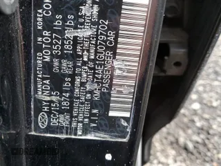 2016 Hyundai Accent SE with VIN KMHCT4AE1GU079702, listed as a Copart auction lot 74000593 with 89,614 mi miles. Bid and sale history available at carsss.com. Image 12.