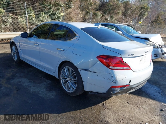 2021 Genesis G70 2.0T with VIN KMTG34LA6MU075190, listed as a IAAI auction lot 41474675 with 72,743 mi miles and . Bid and sale history available at DreamBid. Image 3.