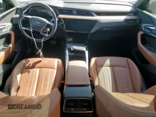 2022 Audi e-tron Premium with VIN WA1AAAGE7NB027856, listed as a Copart auction lot 49494955 with 53,947 mi miles and Salvage Title. Bid and sale history available at DreamBid. Image 8.