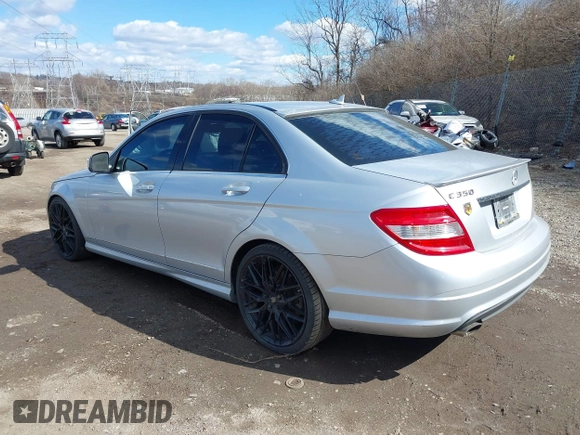 2009 Mercedes-Benz C-Class 3.5L Sport with VIN WDDGF56XX9F210202, listed as a IAAI auction lot 41671054 with 193,450 mi miles. Bid and sale history available at carsss.com. Image 3.