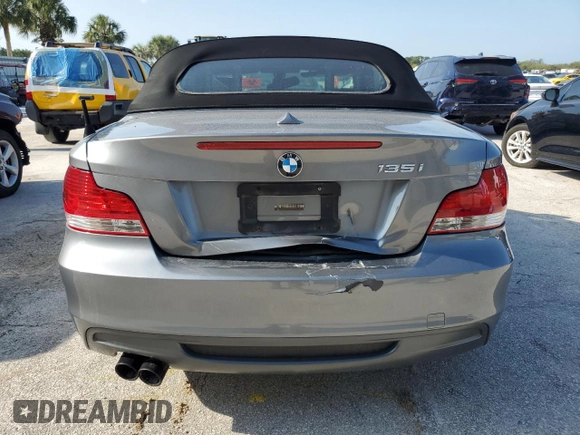 2010 BMW 1 Series 135i with VIN WBAUN9C5XAVK41340, listed as a Copart auction lot 52394575 with Not provided miles and Salvage title. Bid and sale history available at DreamBid. Image 6.