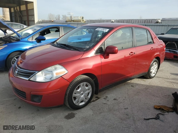 2010 Nissan Versa 1.8 S with VIN 3N1BC1AP9AL413592, listed as a Copart auction lot 85112024 with 137,095 mi miles and Salvage Title. Bid and sale history available at carsss.com. Image 1.