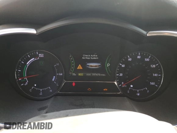 2013 Kia Optima EX with VIN KNAGM4AD4D5045377, listed as a Copart auction lot 60133295 with 197,475 mi miles and Salvage title. Bid and sale history available at DreamBid. Image 9.