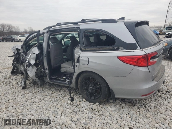 2023 Honda Odyssey EX-L with VIN 5FNRL6H63PB027845, listed as a Copart auction lot 47357095 with 29,265 mi miles and Salvage Title. Bid and sale history available at carsss.com. Image 2.