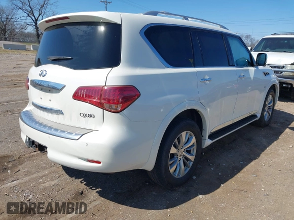2016 Infiniti QX80 with VIN JN8AZ2NC2G9402766, listed as a IAAI auction lot 41769692 with 188,935 mi miles and . Bid and sale history available at DreamBid. Image 4.