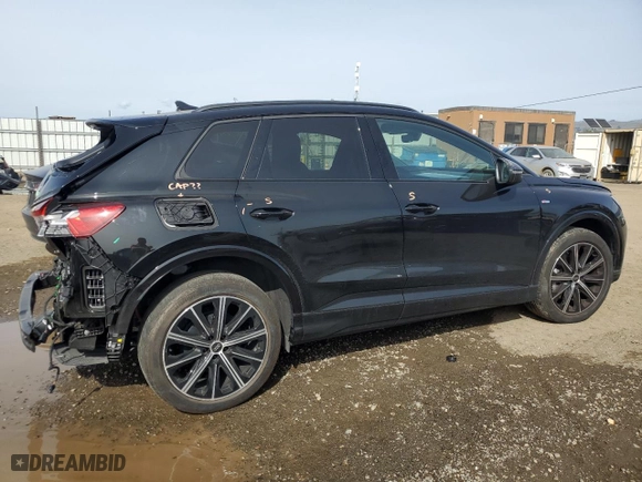 2022 Audi Q4 e-tron Premium Plus with VIN WA1L2BFZ0NP053203, listed as a Copart auction lot 44557355 with 14,633 mi miles and Salvage Title. Bid and sale history available at carsss.com. Image 3.