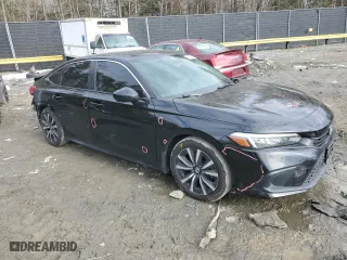 2022 Honda Civic Sedan EX with VIN JHMFE1F76NX002581, listed as a Copart auction lot 41983995 with 48,169 mi miles and Salvage Title. Bid and sale history available at carsss.com. Image 4.