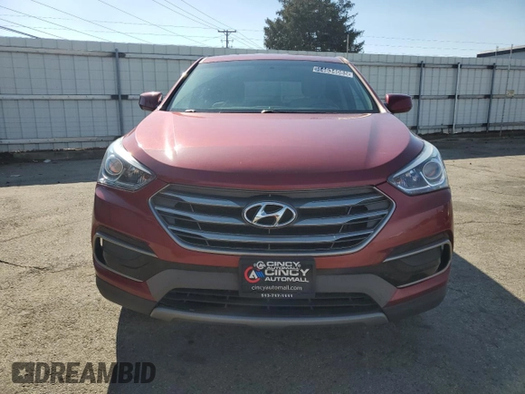 2017 Hyundai Santa Fe 2.4L z VIN 5XYZTDLB4HG392179, wystawiony jako Copart lot #44634085 z przebiegiem Nie podano mil oraz Czysty tytuł • Clean title. Historia ofert i sprzedaży dostępna na DreamBid. Obrazek 5.