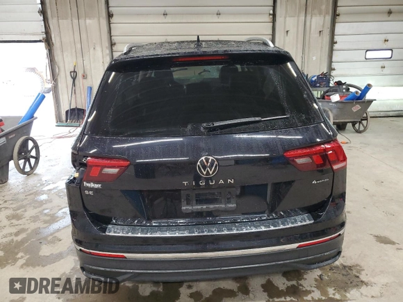 2023 Volkswagen Tiguan SE with VIN 3VVMB7AX3PM021515, listed as a Copart auction lot 57981775 with 23,885 mi miles and Salvage title. Bid and sale history available at DreamBid. Image 6.