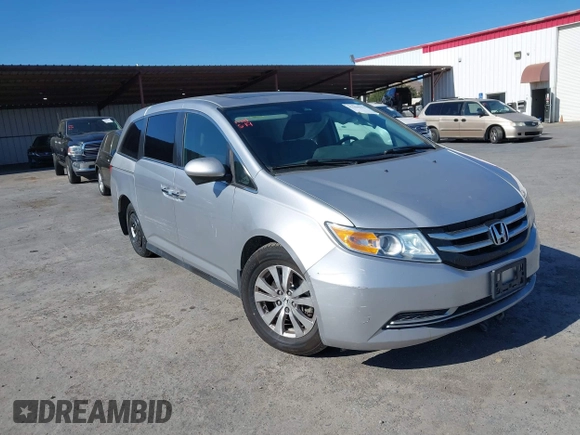 2014 Honda Odyssey EX-L with VIN 5FNRL5H63EB041106, listed as a IAAI auction lot 42294113 with 122,610 mi miles and . Bid and sale history available at DreamBid. Image 1.