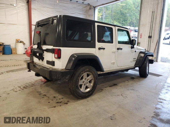 2018 Jeep Wrangler JK Unlimited Sport S with VIN 1C4HJWDG3JL829333, listed as a Copart auction lot 72429984 with 0 mi miles and Salvage Title. Bid and sale history available at carsss.com. Image 3.