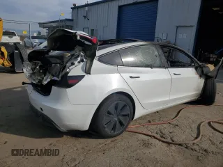 2024 Tesla Model 3 with VIN 5YJ3E1EA9RF858023, listed as a Copart auction lot 45086145 with 0 mi miles and Non Repairable. Bid and sale history available at carsss.com. Image 3.