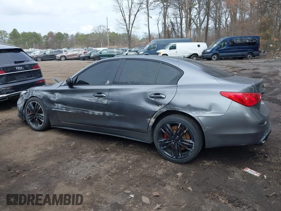 2015 Infiniti Q50 with VIN JN1BV7AR8FM401199, listed as a IAAI auction lot 41997546 with 86,017 mi miles. Bid and sale history available at carsss.com. Image 14.