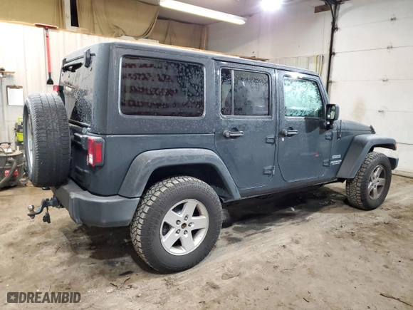 2017 Jeep Wrangler Unlimited Sport with VIN 1C4BJWDG8HL535698, listed as a Copart auction lot 85021364 with 143,105 mi miles and Salvage Title. Bid and sale history available at carsss.com. Image 3.