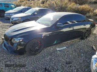 2018 Mercedes-Benz E-Class AMG E 63 S with VIN WDDZF8KB4JA256016, listed as a Copart auction lot 79601384 with 51,646 mi miles and Salvage Title. Bid and sale history available at carsss.com. Image 1.