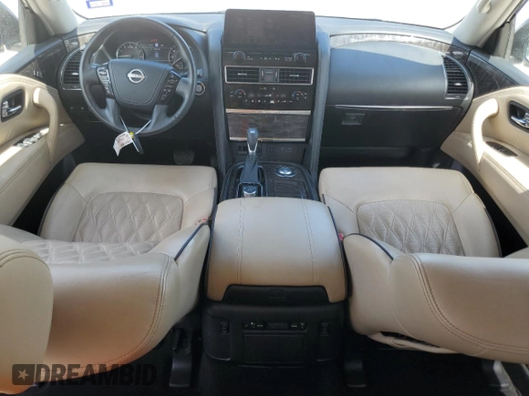 2021 Nissan Armada Platinum with VIN JN8AY2DA5M9374038, listed as a Copart auction lot 59656864 with 52,340 mi miles and Clean Title. Bid and sale history available at carsss.com. Image 8.