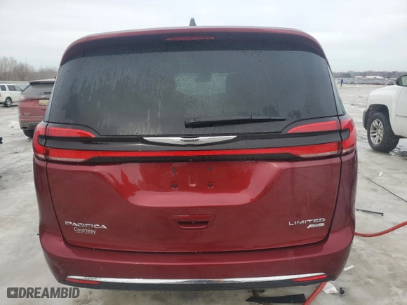 2023 Chrysler Pacifica Limited with VIN 2C4RC3GG5PR600273, listed as a Copart auction lot 46516335 with 34,057 mi miles and Non Repairable. Bid and sale history available at carsss.com. Image 6.