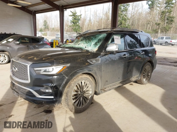 2021 Infiniti QX80 SENSORY with VIN JN8AZ2BC4M9475864, listed as a IAAI auction lot 41418111 with 61,878 mi miles. Bid and sale history available at carsss.com. Image 16.
