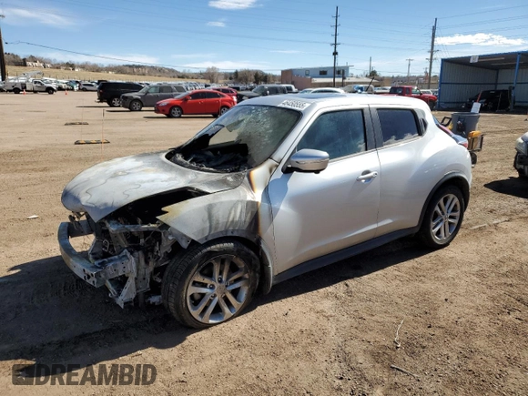 2016 Nissan Juke S with VIN JN8AF5MV9GT656961, listed as a Copart auction lot 46450555 with Not Provided miles and Salvage Title. Bid and sale history available at carsss.com. Image 1.