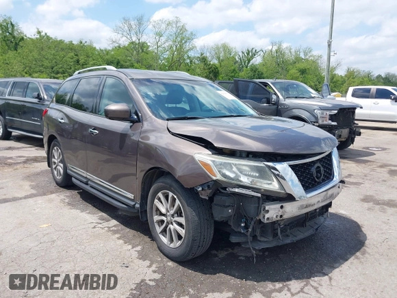 2015 Nissan Pathfinder SL with VIN 5N1AR2MNXFC689849, listed as a IAAI auction lot 42038551 with 165,019 mi miles and . Bid and sale history available at DreamBid. Image 1.