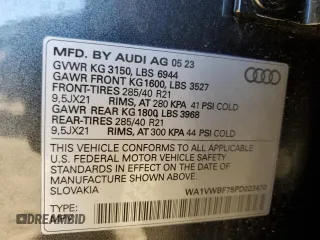 2023 Audi SQ7 Prestige z VIN WA1VWBF75PD023470, wystawiony jako Copart lot #45745794 z przebiegiem 1365 mil mil oraz . Historia ofert i sprzedaży dostępna na DreamBid. Obrazek 13.