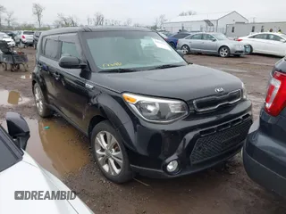2016 Kia Soul + with VIN KNDJP3A51G7334244, listed as a IAAI auction lot 42025746 with 63,314 mi miles. Bid and sale history available at carsss.com. Image 1.