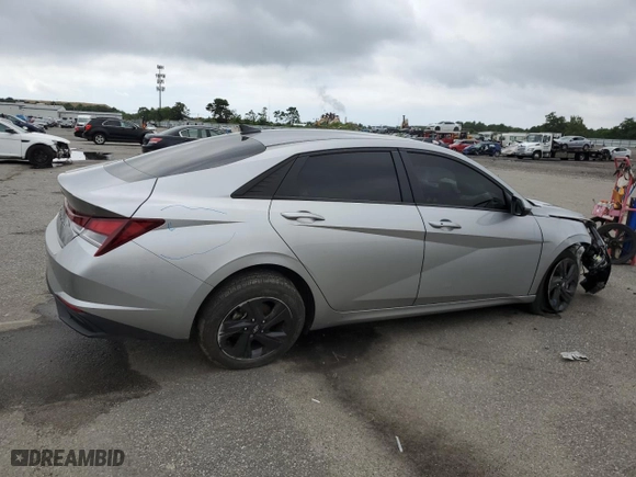 2021 Hyundai Elantra SEL with VIN 5NPLS4AG0MH041988, listed as a Copart auction lot 74208334 with 24,641 mi miles and Non Repairable. Bid and sale history available at carsss.com. Image 3.