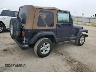 2001 Jeep Wrangler Sport with VIN 1J4FA49S91P341578, listed as a Copart auction lot 43831495 with 139,734 mi miles and Salvage Title. Bid and sale history available at carsss.com. Image 3.
