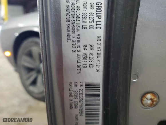 2015 Dodge Challenger SXT with VIN 2C3CDZAG7FH730904, listed as a Copart auction lot 45728995 with 89,733 mi miles and Salvage Title. Bid and sale history available at carsss.com. Image 15.