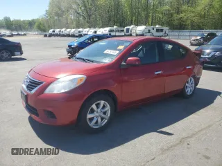 2014 Nissan Versa SV with VIN 3N1CN7AP0EL808381, listed as a Copart auction lot 54792965 with 75,202 mi miles and Salvage Title. Bid and sale history available at carsss.com. Image 1.
