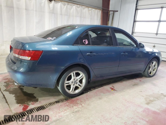 2006 Hyundai Sonata GLS with VIN 5NPEU46F86H012924, listed as a Copart auction lot 53334255 with 186,826 mi miles and Salvage Title. Bid and sale history available at DreamBid. Image 3.