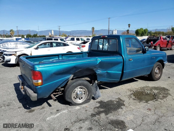 1996 Ford Ranger XL with VIN 1FTCR10U1TUA28561, listed as a Copart auction lot 44989845 with 142,485 mi miles and Salvage Title. Bid and sale history available at carsss.com. Image 3.