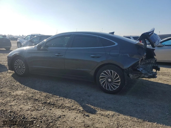 2021 Hyundai Sonata Hybrid SEL with VIN KMHL34JJ8MA018941, listed as a Copart auction lot 83342544 with 86,015 mi miles and Salvage Title. Bid and sale history available at carsss.com. Image 2.