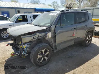 2022 Jeep Renegade Trailhawk with VIN ZACNJDC11NPN55195, listed as a Copart auction lot 52811305 with 57,688 mi miles and Salvage title. Bid and sale history available at DreamBid. Image 1.