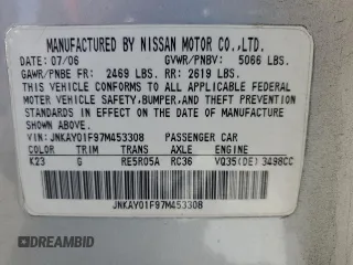 2007 Infiniti M x с VIN JNKAY01F97M453308, выставлен на аукционе Copart как лот 60891435 с пробегом 184 845 миль миль и Чистый • Clean title. История ставок и продаж доступна на DreamBid. Изображение 12.