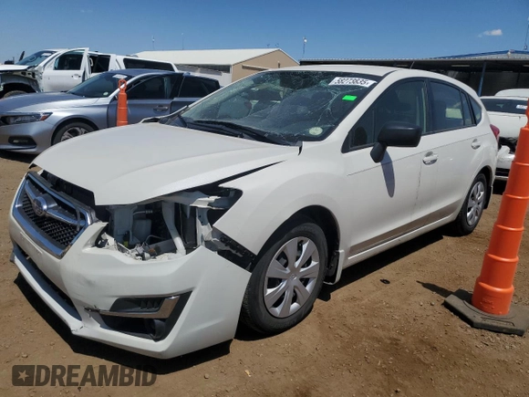 2016 Subaru Impreza 2.0i с VIN JF1GPAA67G8295151, выставлен на аукционе Copart как лот 58273835 с пробегом 34 175 миль миль и Списание • Salvage title. История ставок и продаж доступна на DreamBid. Изображение 1.