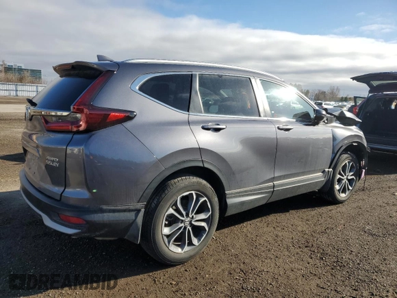 2022 Honda CR-V EX-L with VIN 2HKRW2H87NH226073, listed as a Copart auction lot 54881405 with 23,608 mi miles and Salvage title. Bid and sale history available at DreamBid. Image 3.