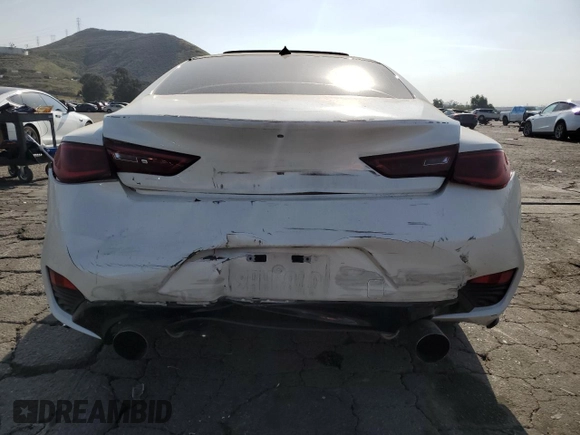 2017 Infiniti Q60 Premium with VIN JN1EV7EKXHM361205, listed as a Copart auction lot 54614045 with 72,887 mi miles and Salvage title. Bid and sale history available at DreamBid. Image 6.