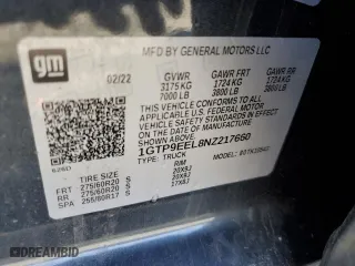 2022 GMC Sierra 1500 Limited AT4 with VIN 1GTP9EEL8NZ217660, listed as a Copart auction lot 50149075 with 71,313 mi miles and Salvage Title. Bid and sale history available at carsss.com. Image 12.