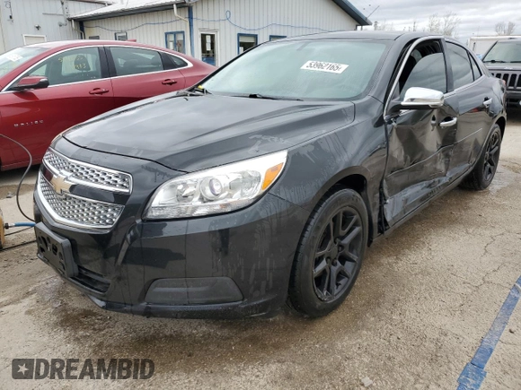 2013 Chevrolet Malibu LT with VIN 1G11C5SA6DF129340, listed as a Copart auction lot 53962165 with 175,057 mi miles and Salvage Title. Bid and sale history available at DreamBid. Image 1.