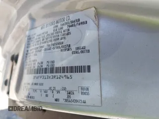2003 Ford Focus ZX3 с VIN 3FAFP313X3R124965, выставлен на аукционе IAAI как лот 41840561 с пробегом 207 179 миль миль и . История ставок и продаж доступна на DreamBid. Изображение 9.