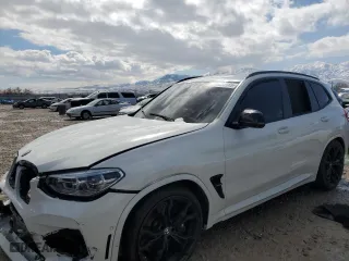 2020 BMW X3 M Competition with VIN 5YMTS0C06LLT10764, listed as a Copart auction lot 49572565 with 0 mi miles and Salvage Title. Bid and sale history available at carsss.com. Image 1.